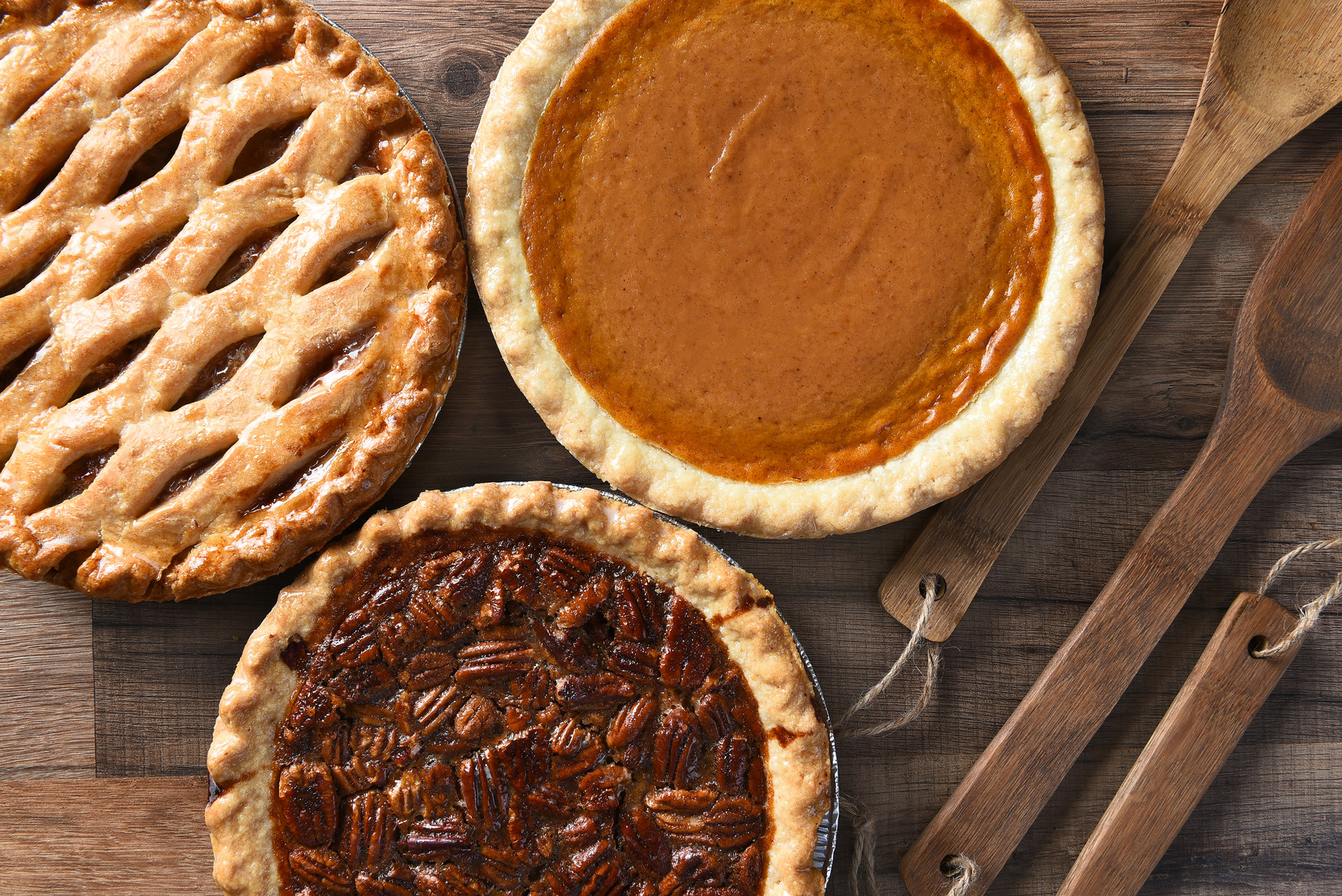 Pecan Apple and Pumpkin Pies